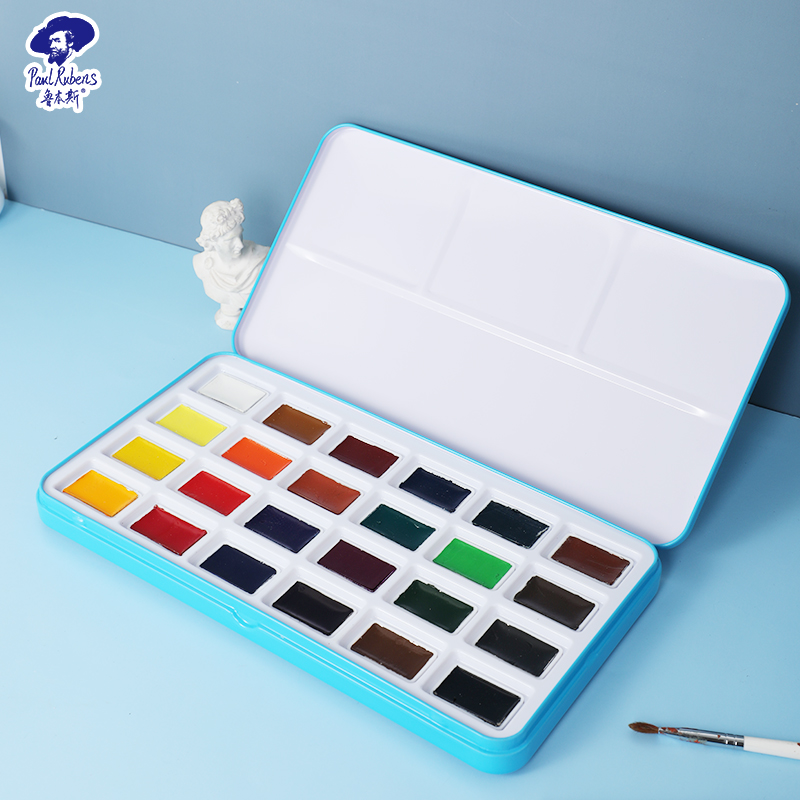 Rubens Carolin 24 colors super large pound solid watercolor set