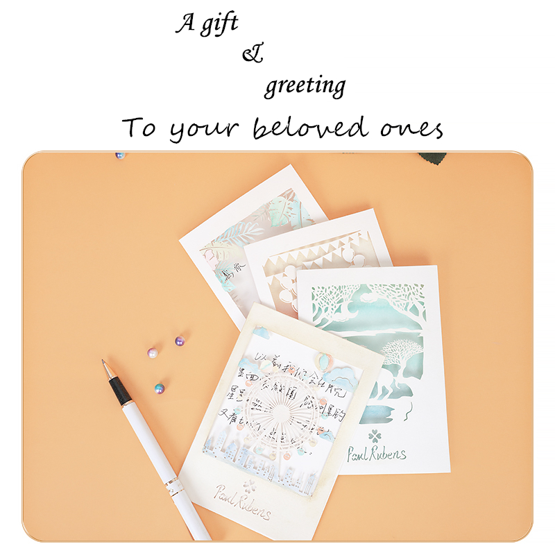 Rubens four-leaf clover waterclover greeting card